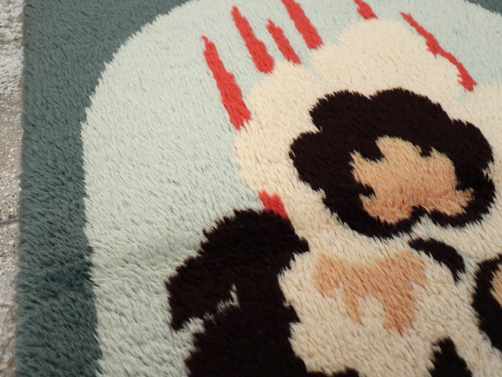 Contemporary European Art Deco Throw Rug, No.30875 - Gss