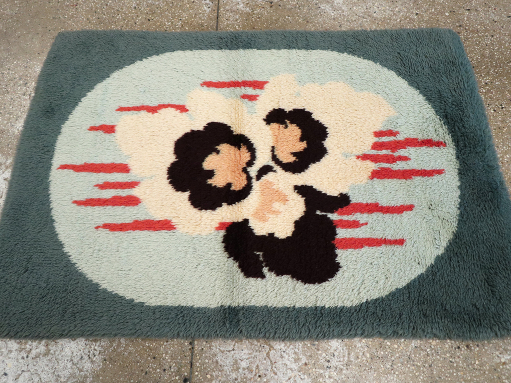 Contemporary European Art Deco Throw Rug, No.30875 - Gss