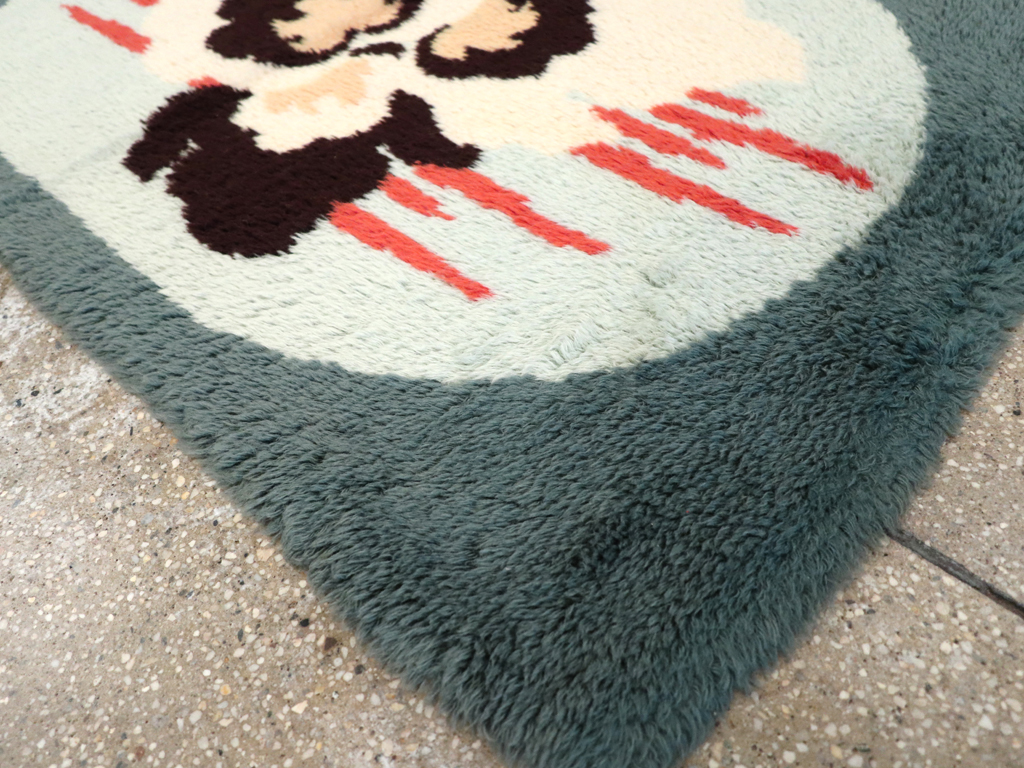 Contemporary European Art Deco Throw Rug, No.30875 - Gss