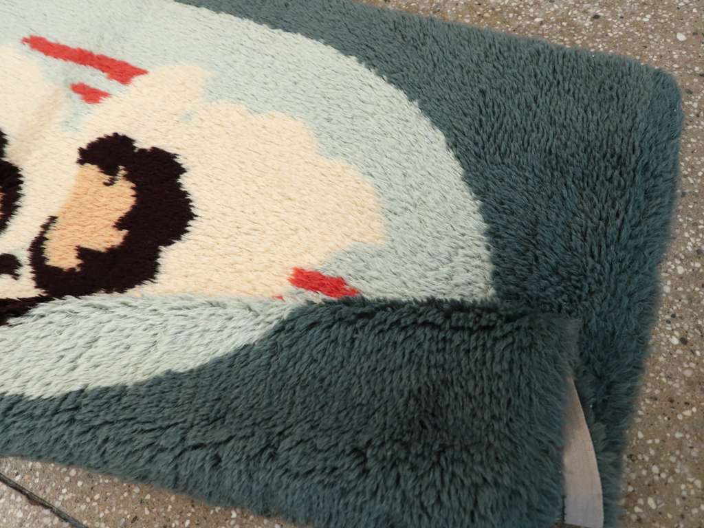 Contemporary European Art Deco Throw Rug, No.30875 - Gss