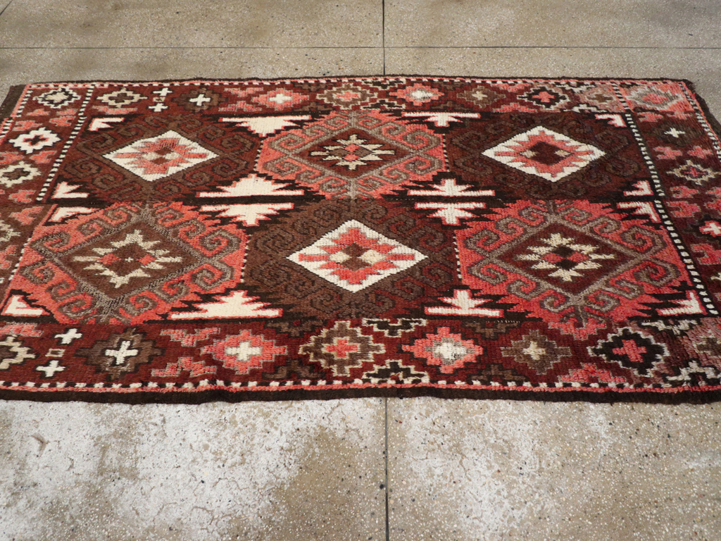 Vintage Central Asian Turkoman Gallery Rug, No.30878 - Gss