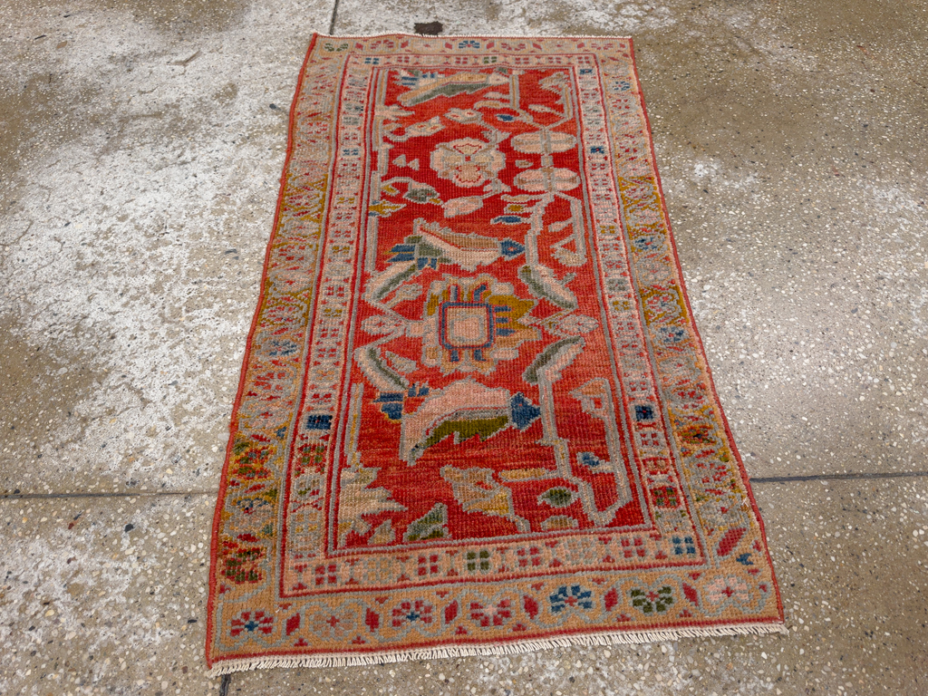 Antique Persian Sultanabad Throw Rug (Pair: 2 of 2), No.30880 - Gss