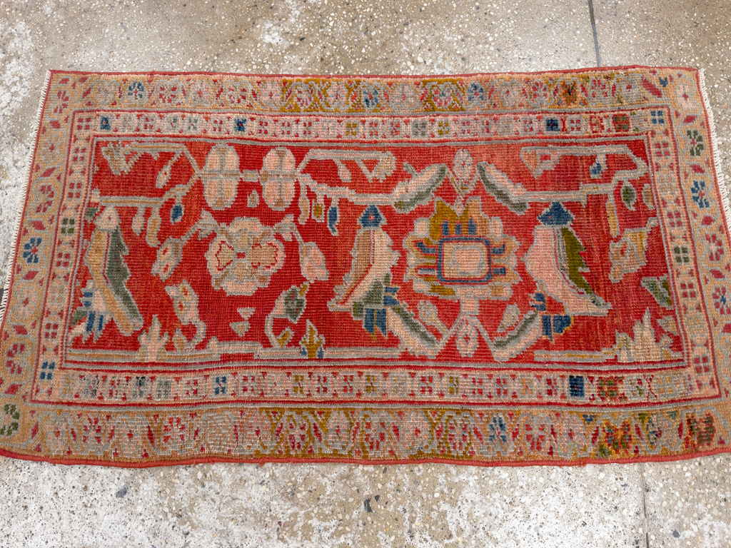 Antique Persian Sultanabad Throw Rug (Pair: 2 of 2), No.30880 - Gss