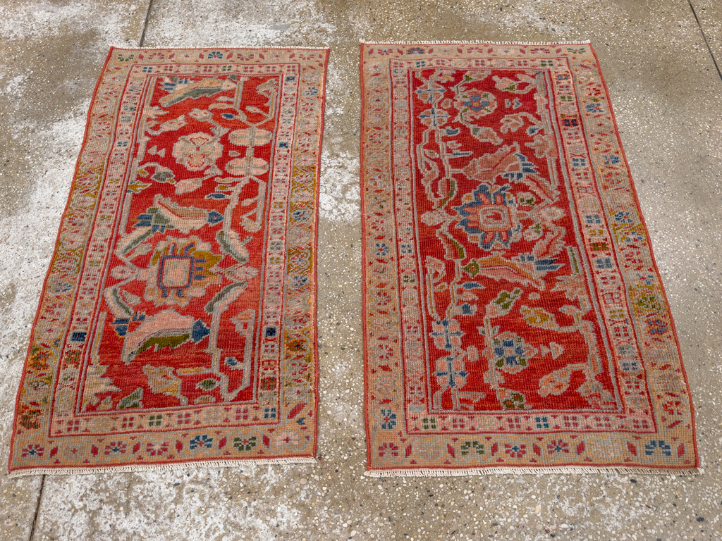 Antique Persian Sultanabad Throw Rug (Pair: 2 of 2), No.30880 - Gss