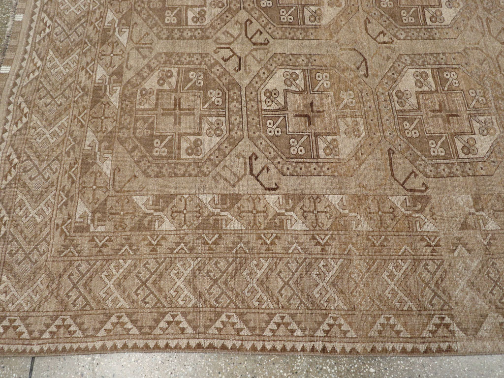 Vintage Central Asian Turkoman Tribal Room Size Carpet, No.30883 - Gss