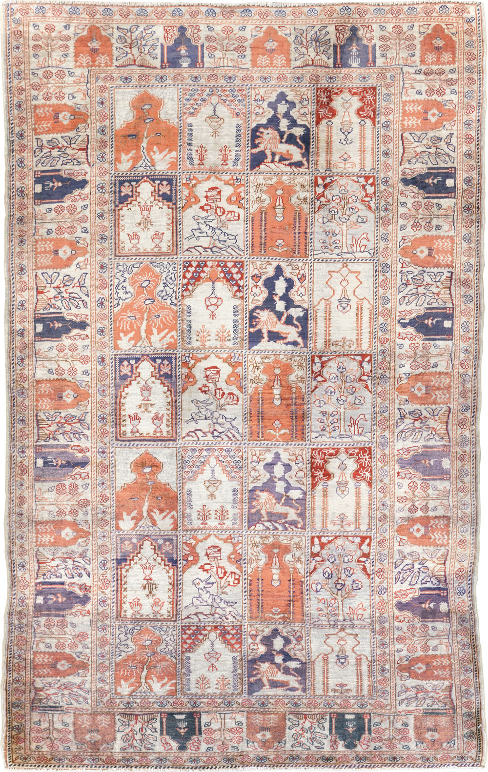 Vintage Turkish Kayseri Throw Rug, No.30895 - Gss