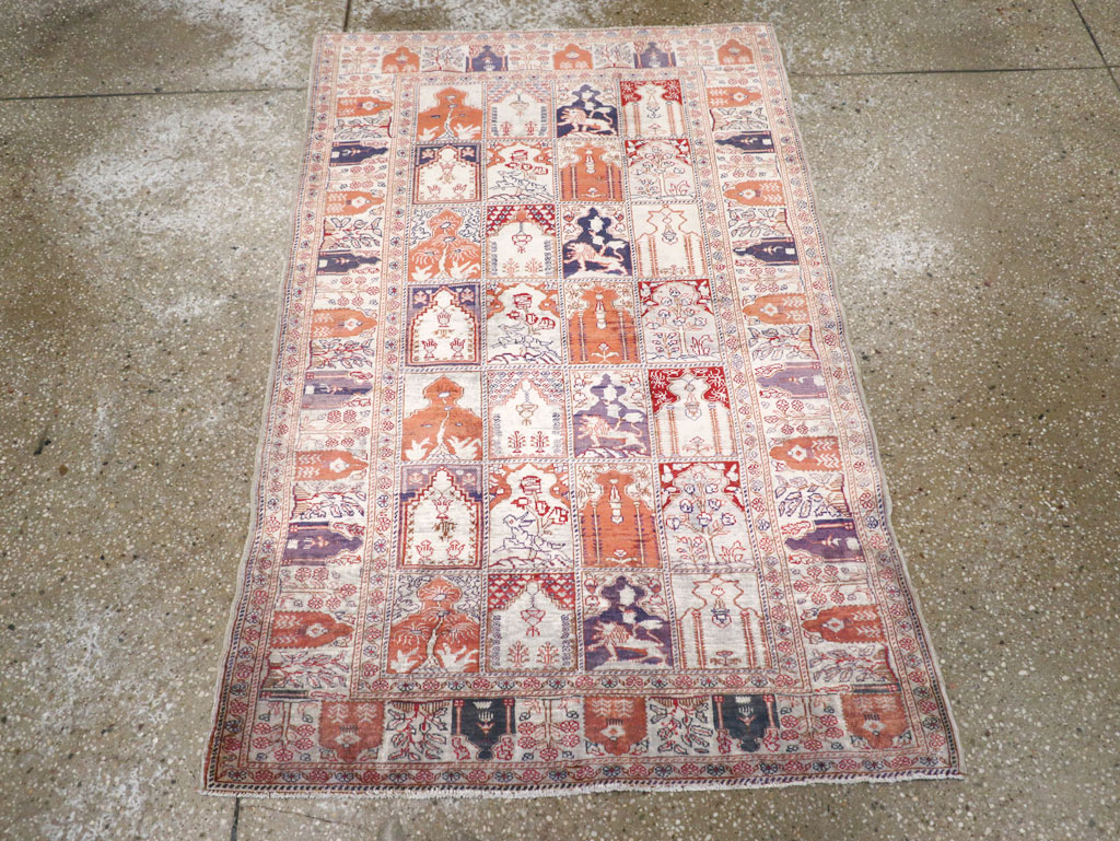 Vintage Turkish Kayseri Throw Rug, No.30895 - Gss