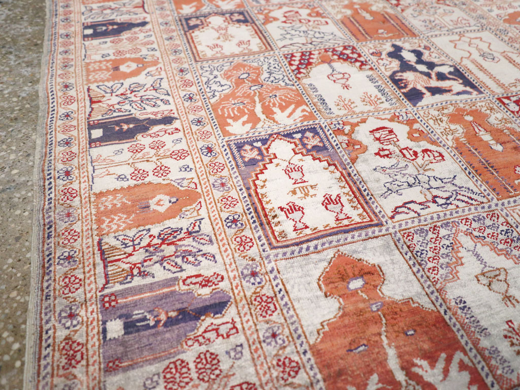 Vintage Turkish Kayseri Throw Rug, No.30895 - Gss