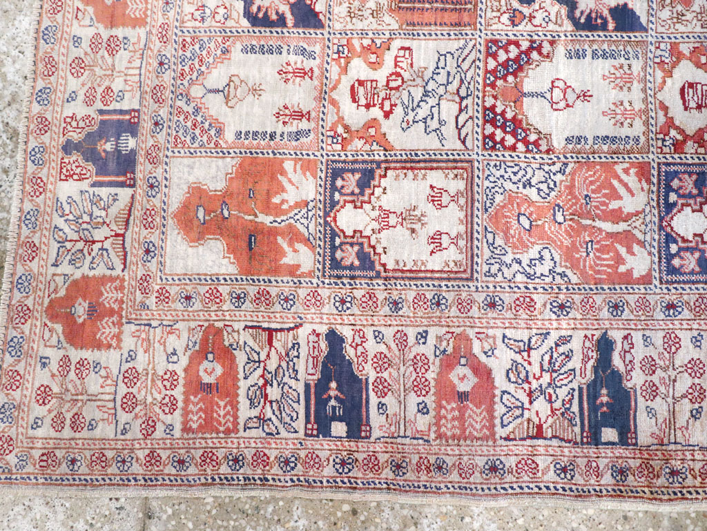 Vintage Turkish Kayseri Throw Rug, No.30895 - Gss