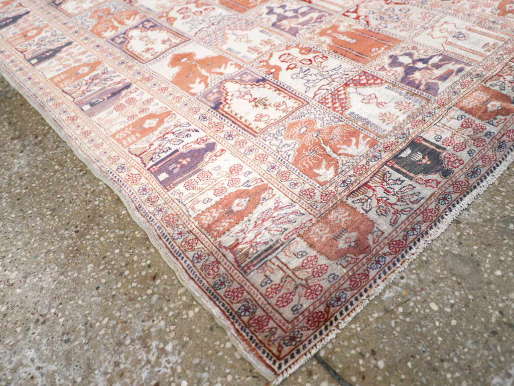 Vintage Turkish Kayseri Throw Rug, No.30895 - Gss