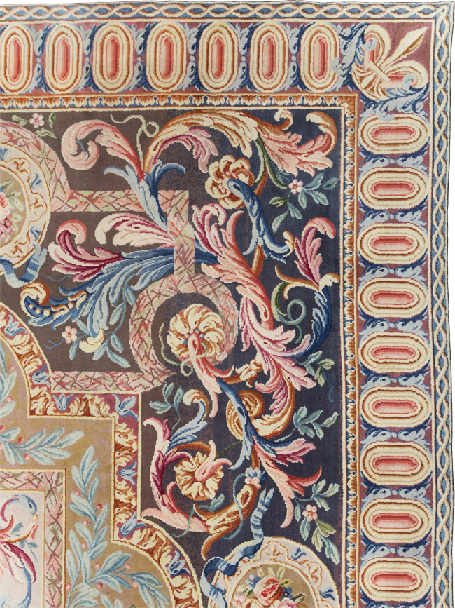 Antique French Savonnerie Large Room Size Carpet, No.30897 - Gss
