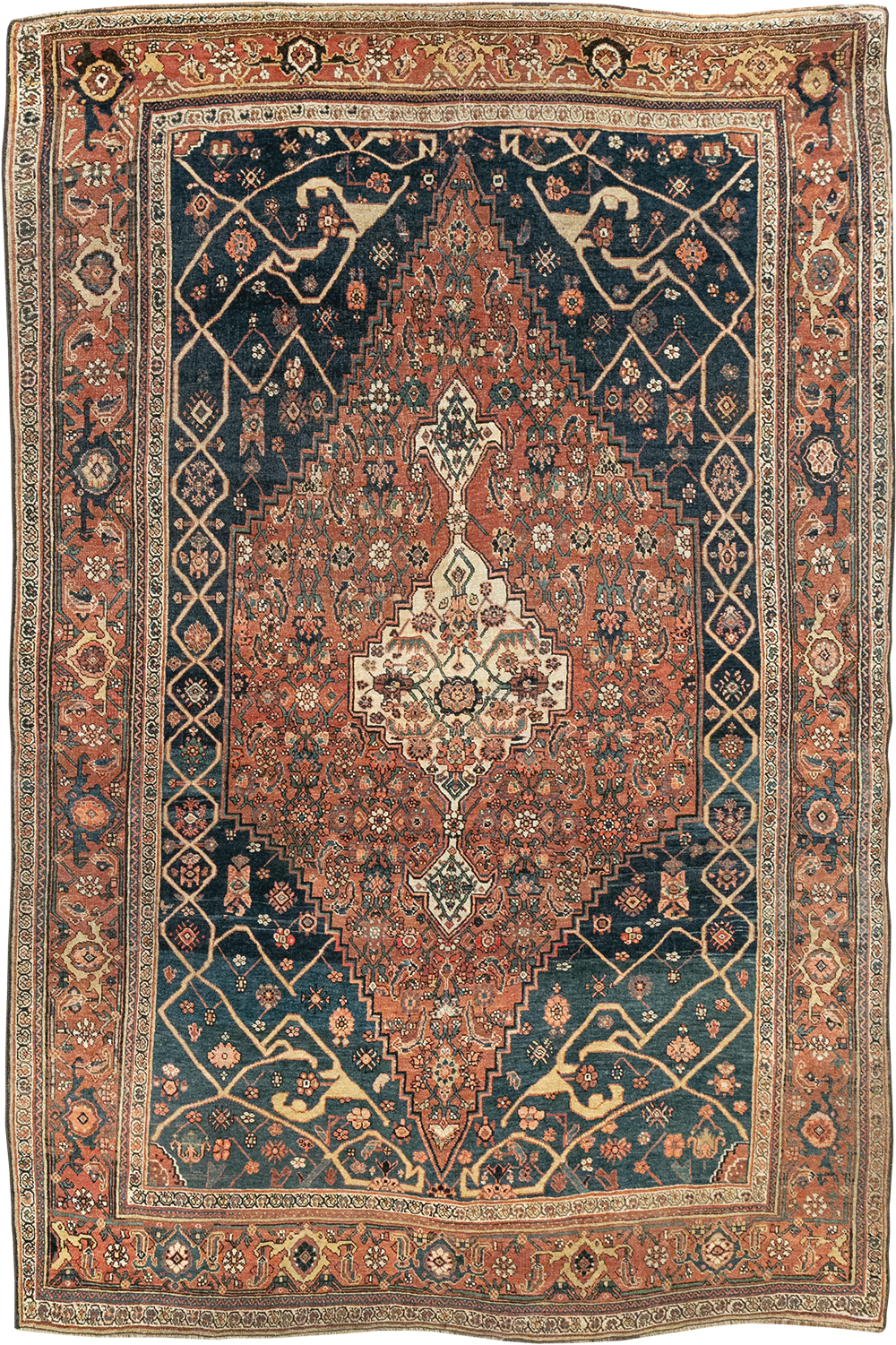 Antique Persian Bidjar Accent Rug, No.30899 - Gss