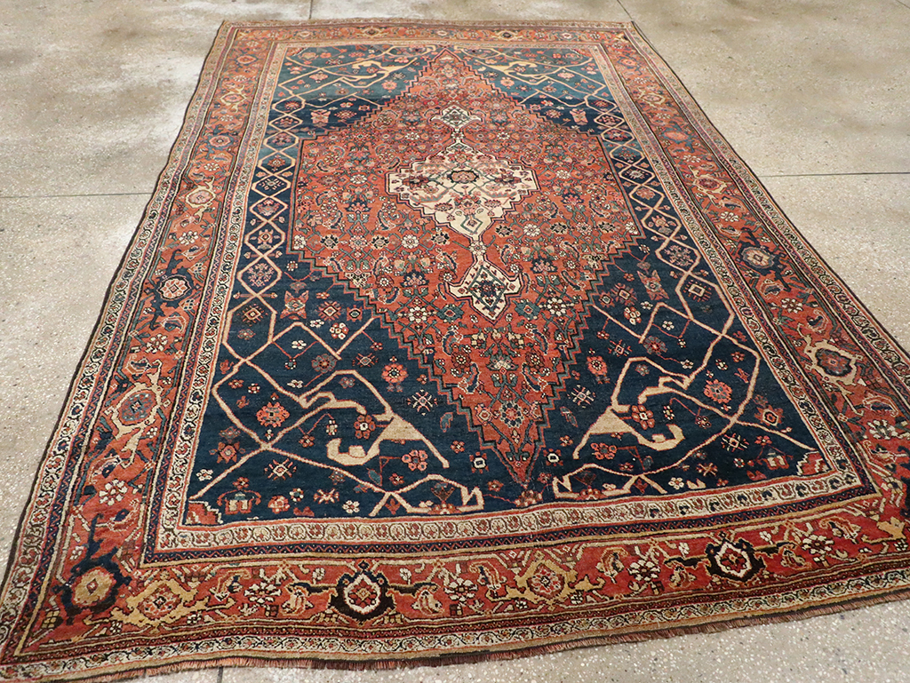 Antique Persian Bidjar Accent Rug, No.30899 - Gss