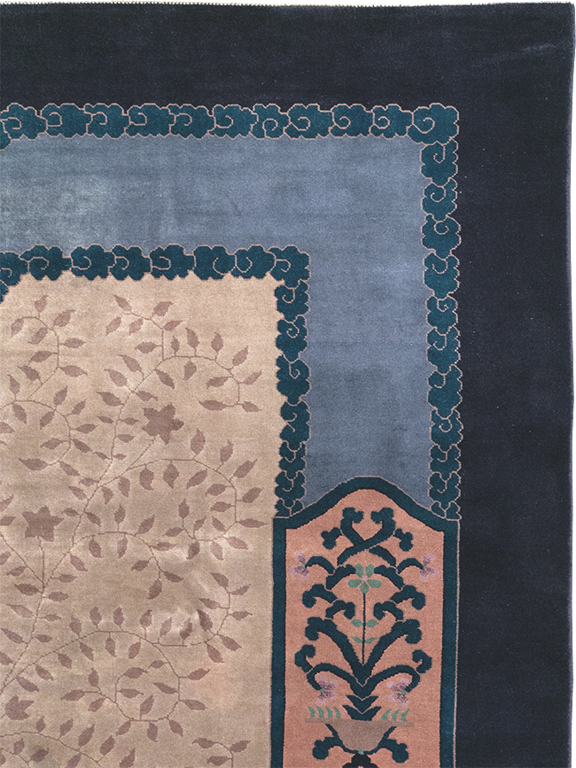 Vintage Chinese Art Deco Room Size Carpet, No.30901 - Gss