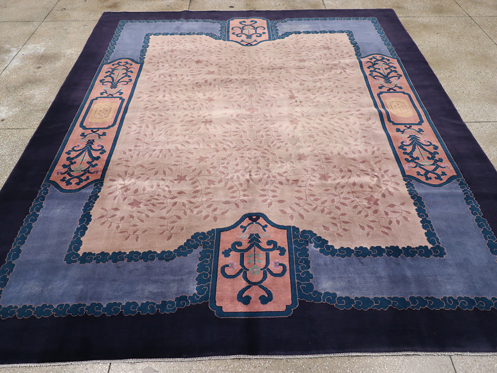 Vintage Chinese Art Deco Room Size Carpet, No.30901 - Gss