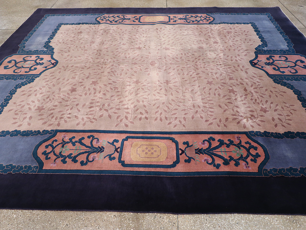 Vintage Chinese Art Deco Room Size Carpet, No.30901 - Gss