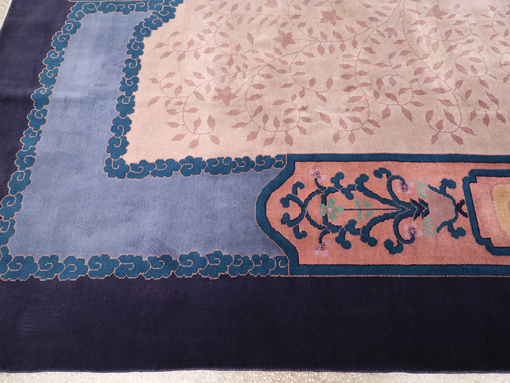 Vintage Chinese Art Deco Room Size Carpet, No.30901 - Gss