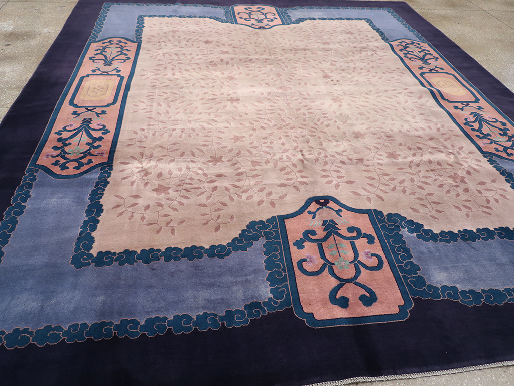 Vintage Chinese Art Deco Room Size Carpet, No.30901 - Gss