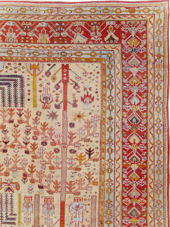 Antique Turkish Oushak Large Room Size Carpet, No.30902 - Gss