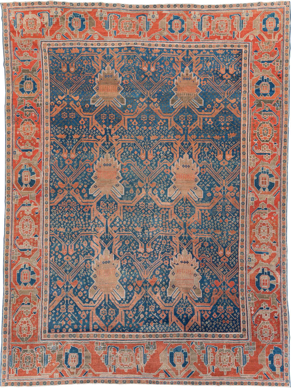 Antique Persian Bakshaish Room Size Carpet, No.30903 - Gss