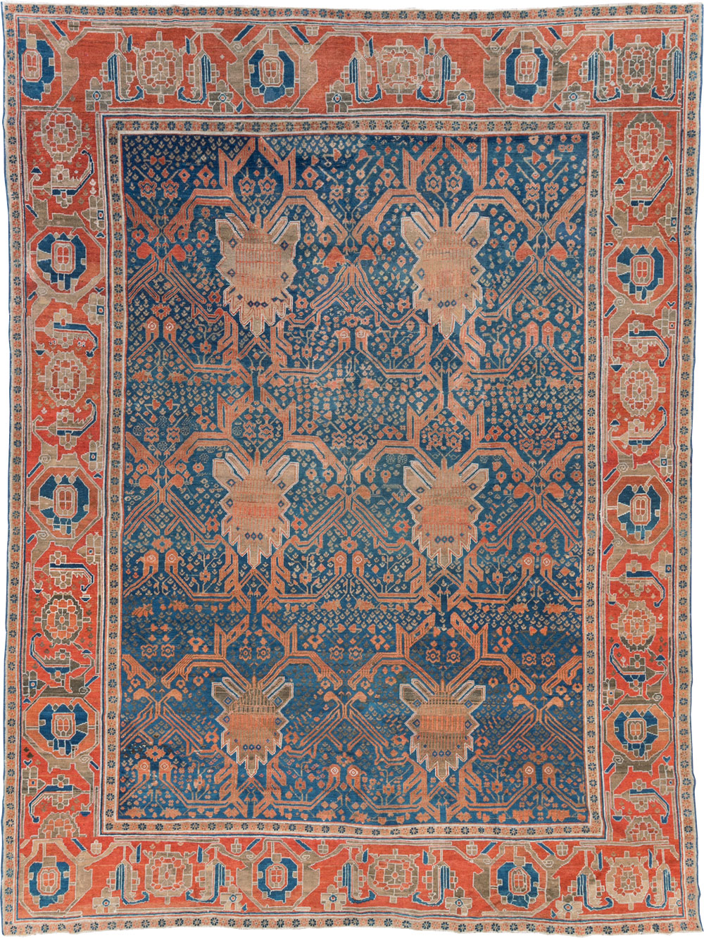Antique Persian Bakshaish Room Size Carpet, No.30903 - Gss