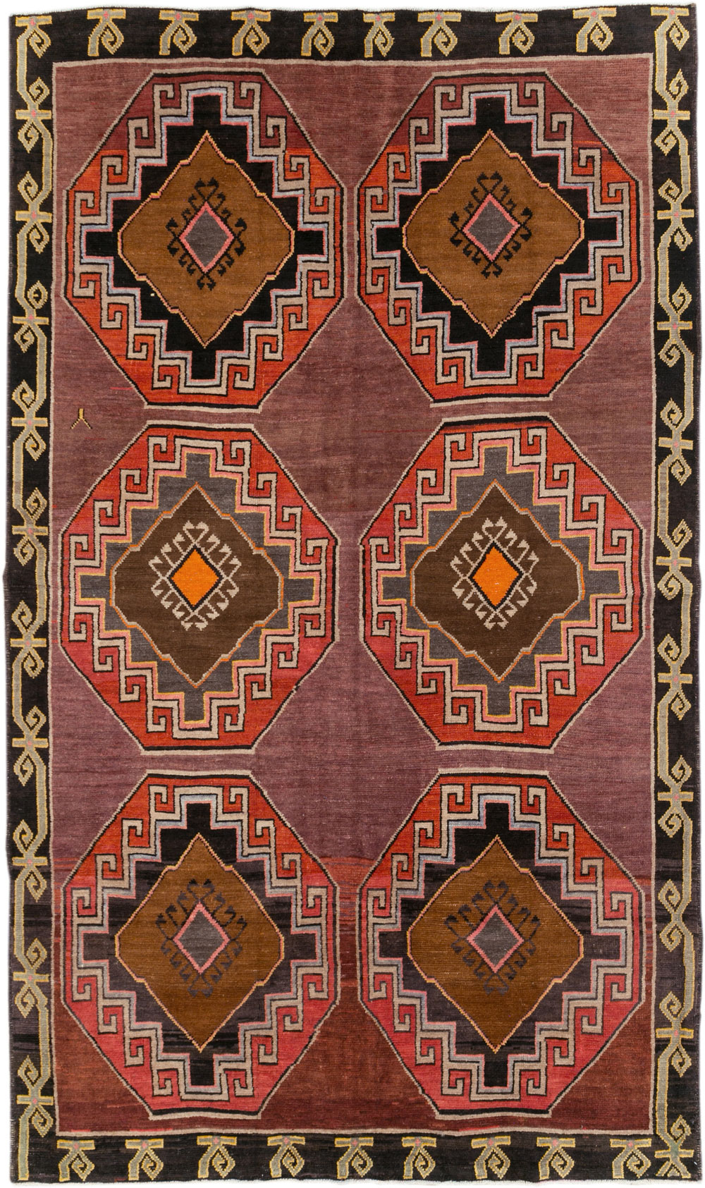 Vintage Turkish Anatolian Tribal Room Size Carpet, No.30907 - Gss