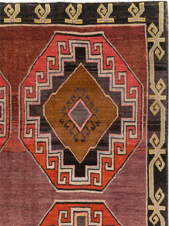 Vintage Turkish Anatolian Tribal Room Size Carpet, No.30907 - Gss