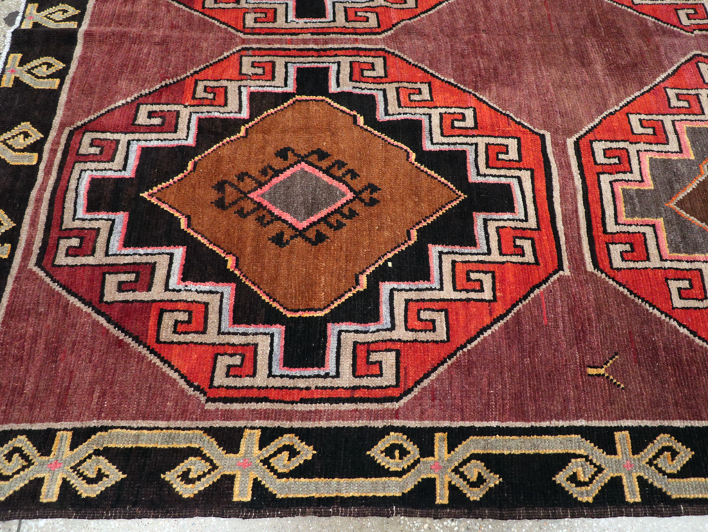 Vintage Turkish Anatolian Tribal Room Size Carpet, No.30907 - Gss
