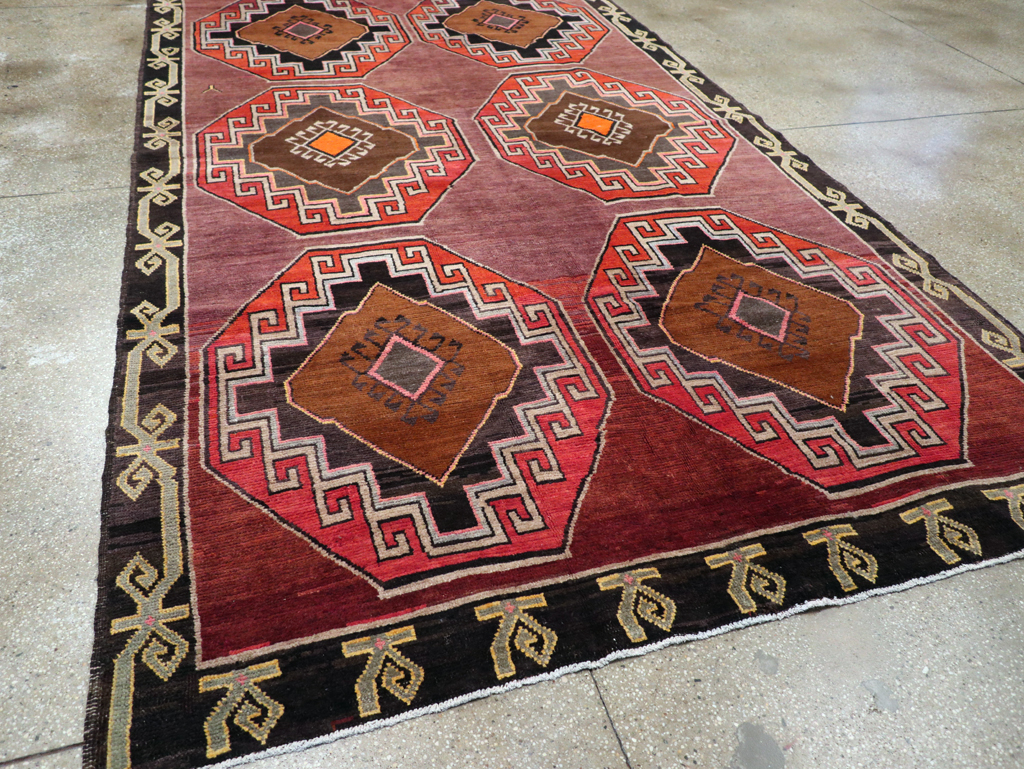 Vintage Turkish Anatolian Tribal Room Size Carpet, No.30907 - Gss