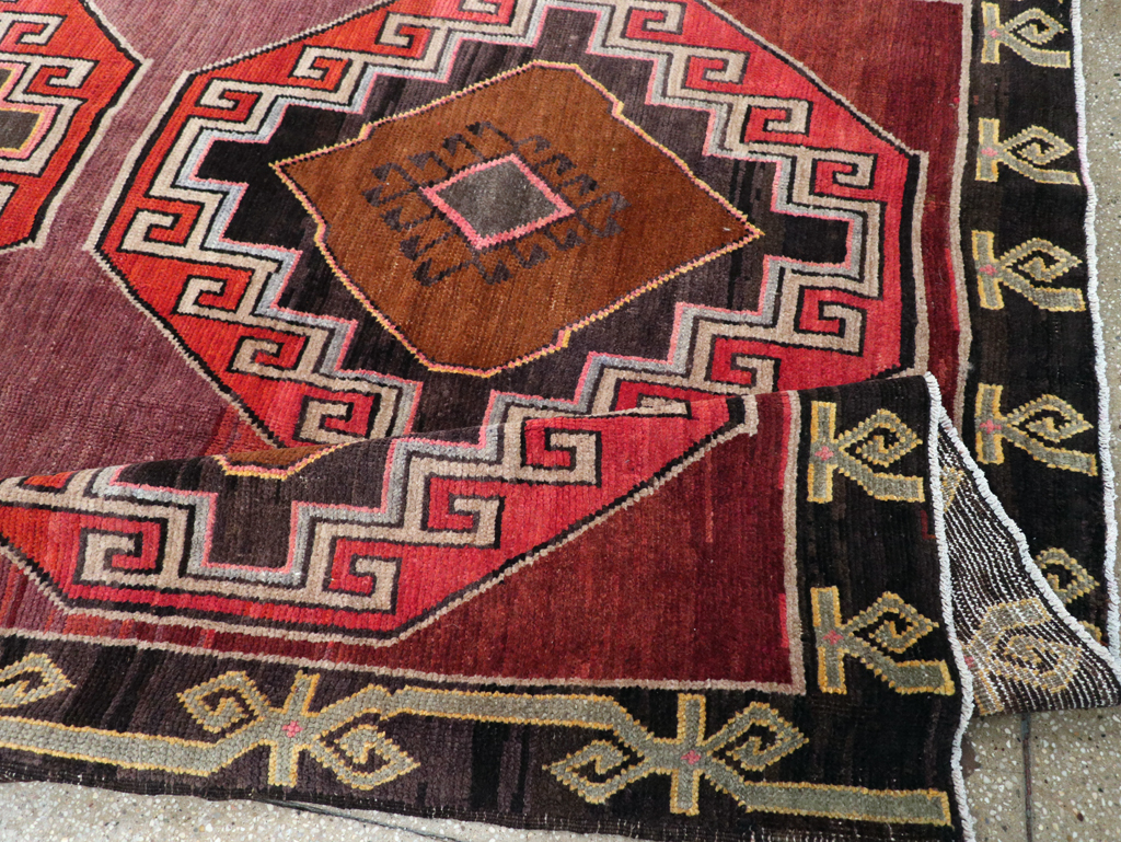 Vintage Turkish Anatolian Tribal Room Size Carpet, No.30907 - Gss