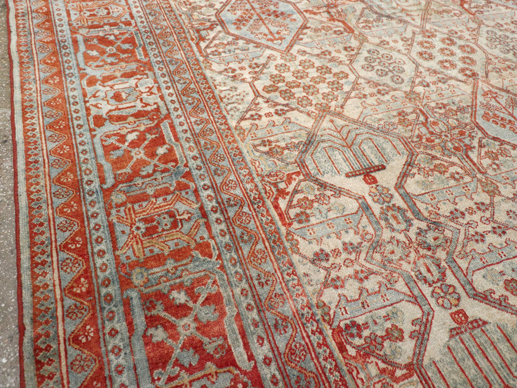 Vintage Persian Joshegan Room Size Carpet, No.30910 - Gss