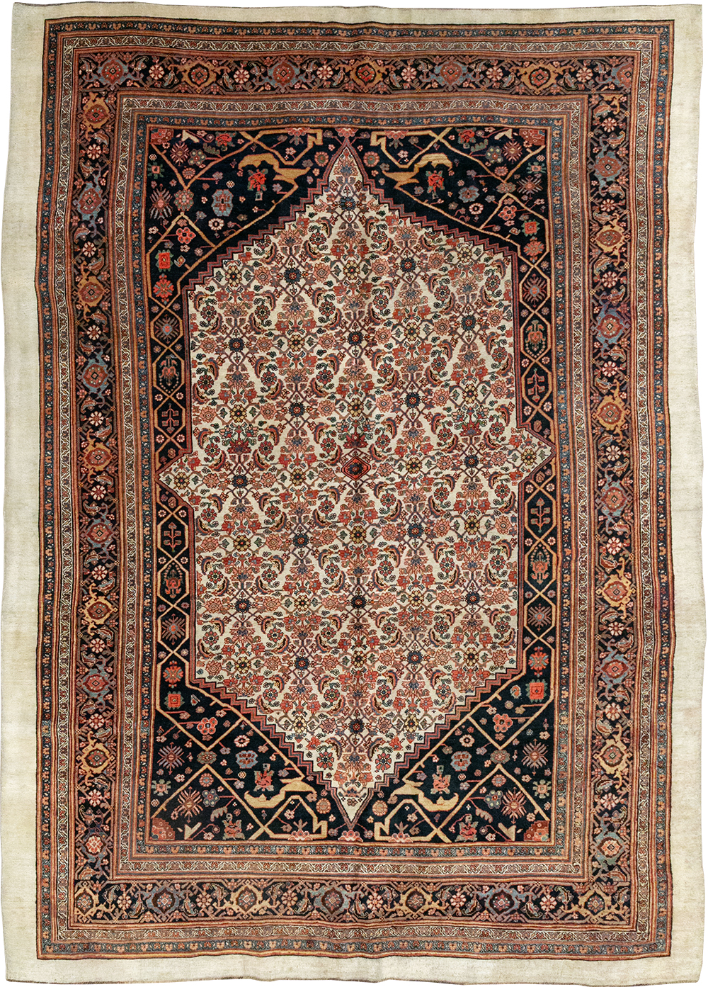 Antique Persian Bidjar Accent Carpet, No.30911 - Gss