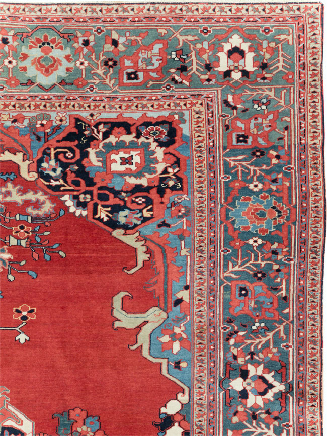 Antique Persian Serapi Room Size Carpet, No.30912 - Gss