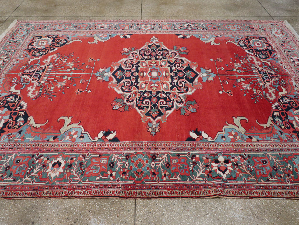 Antique Persian Serapi Room Size Carpet, No.30912 - Gss