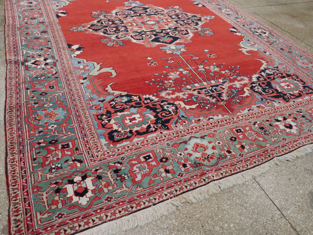 Antique Persian Serapi Room Size Carpet, No.30912 - Gss