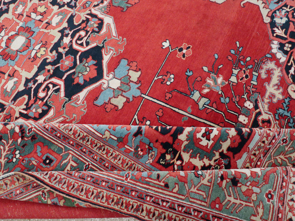 Antique Persian Serapi Room Size Carpet, No.30912 - Gss