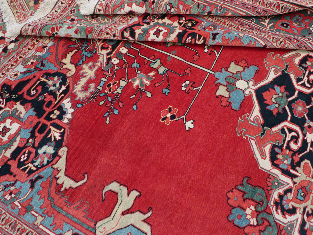 Antique Persian Serapi Room Size Carpet, No.30912 - Gss