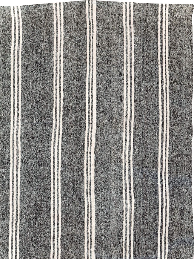 Vintage Turkish Flatweave Kilim Small Room Size Carpet, No.30925 - Gss