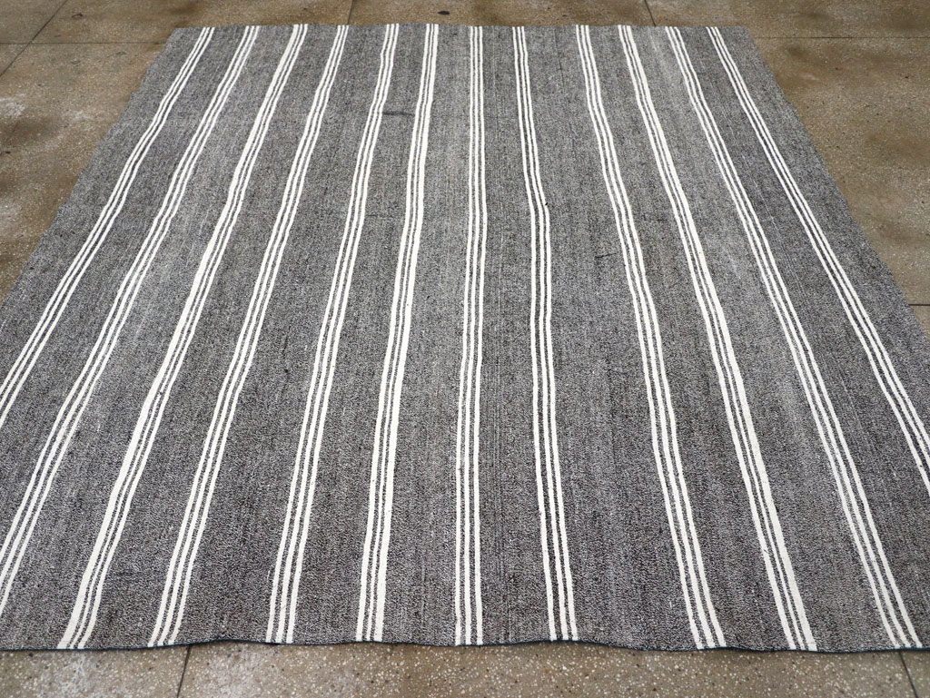 Vintage Turkish Flatweave Kilim Small Room Size Carpet, No.30925 - Gss