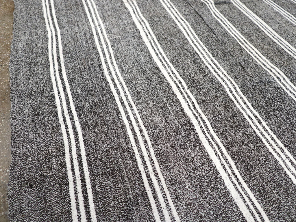 Vintage Turkish Flatweave Kilim Small Room Size Carpet, No.30925 - Gss