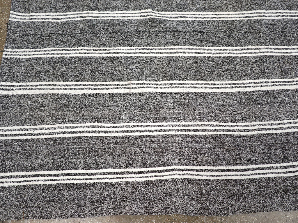 Vintage Turkish Flatweave Kilim Small Room Size Carpet, No.30925 - Gss