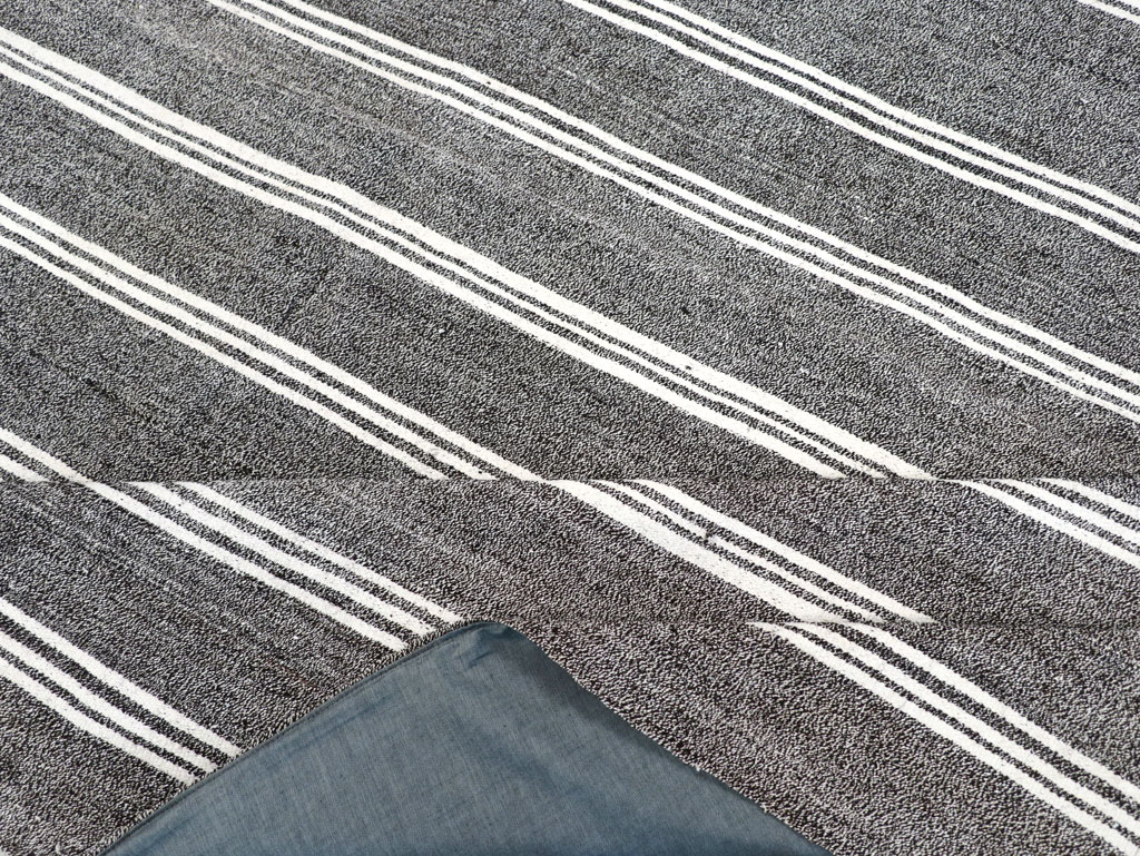 Vintage Turkish Flatweave Kilim Small Room Size Carpet, No.30925 - Gss