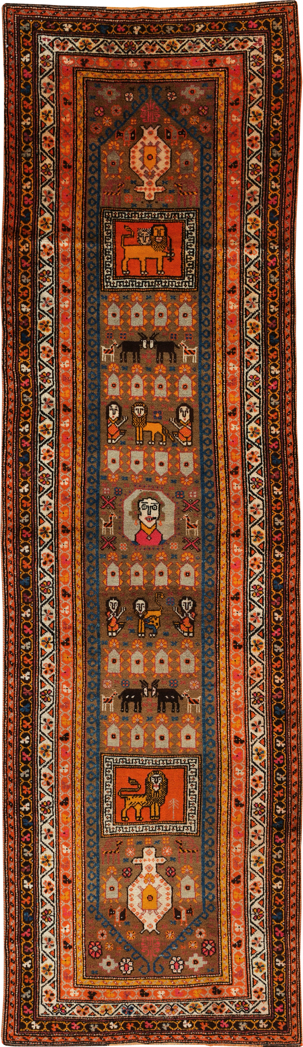 Vintage Anatolian Pictorial Rug, No.30928 - Gss