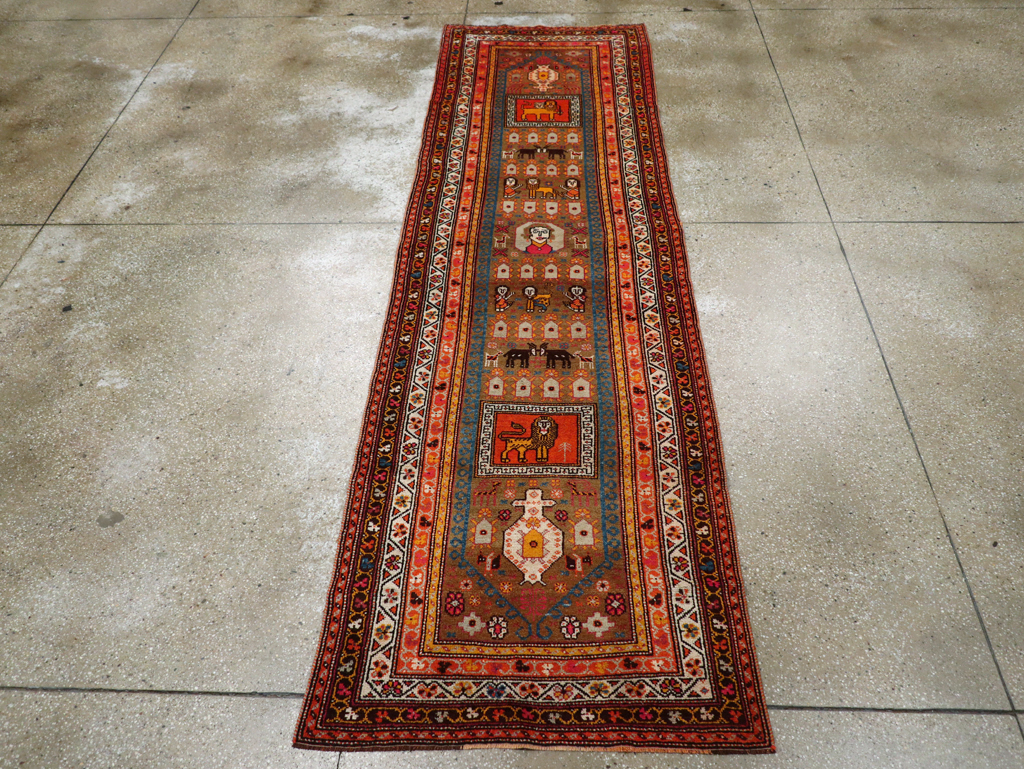 Vintage Anatolian Pictorial Rug, No.30928 - Gss