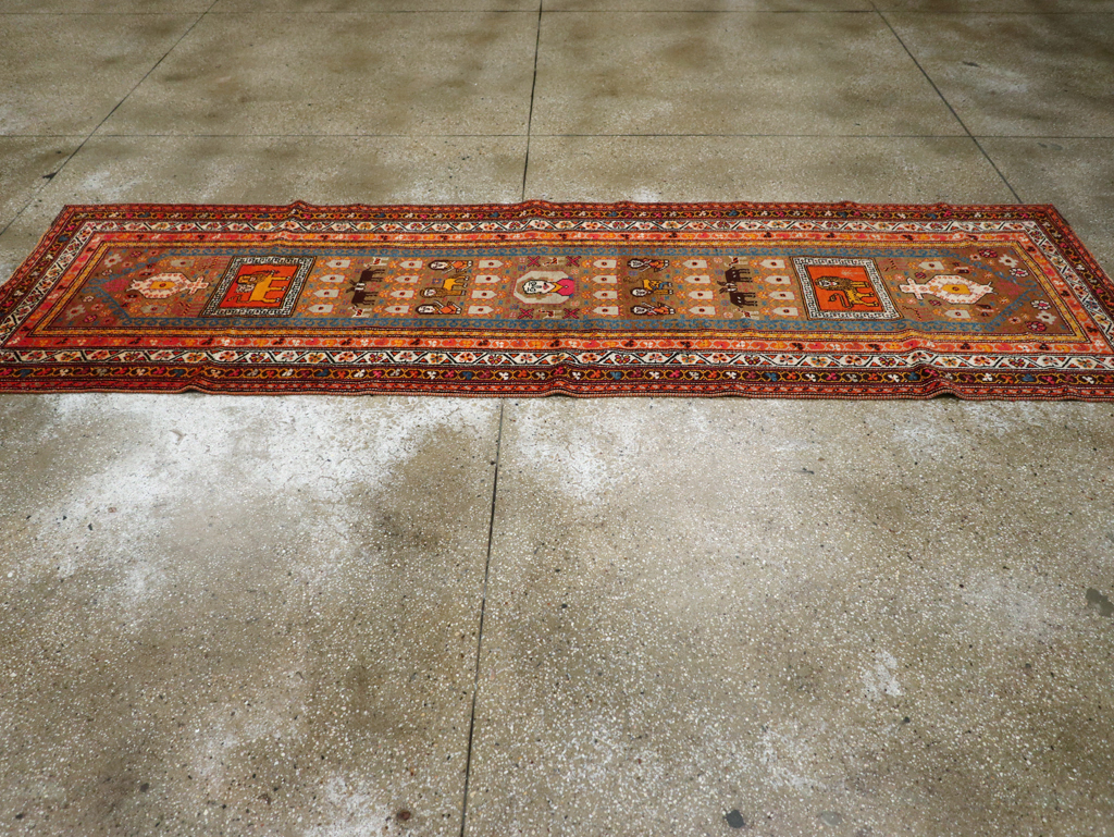 Vintage Anatolian Pictorial Rug, No.30928 - Gss