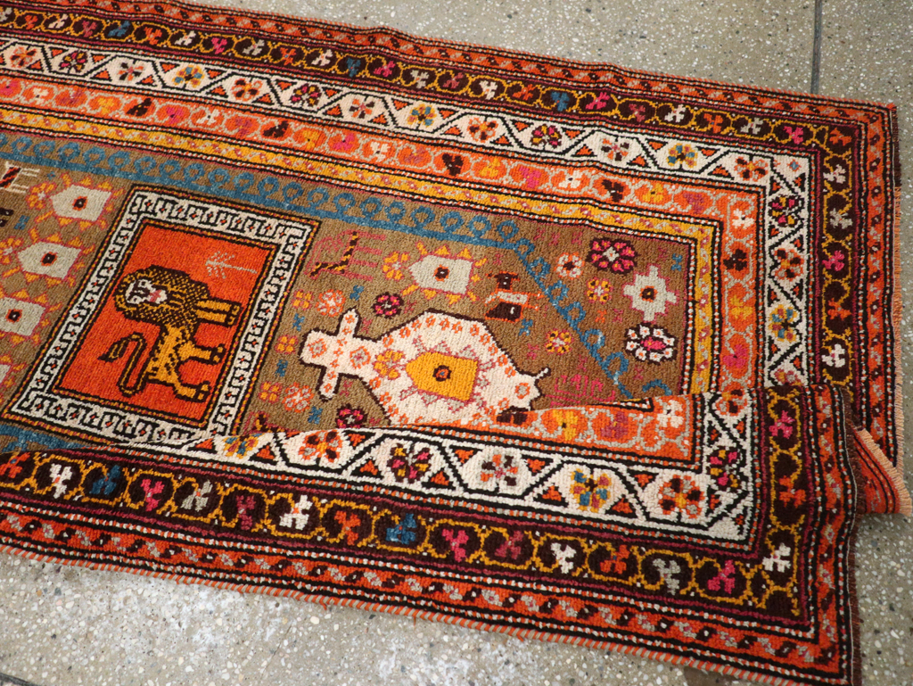 Vintage Anatolian Pictorial Rug, No.30928 - Gss