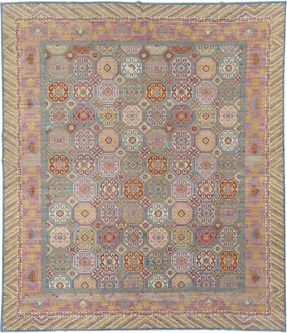 Contemporary East Turkestan Khotan Large Room Size Carpet, No.30930 - Gss