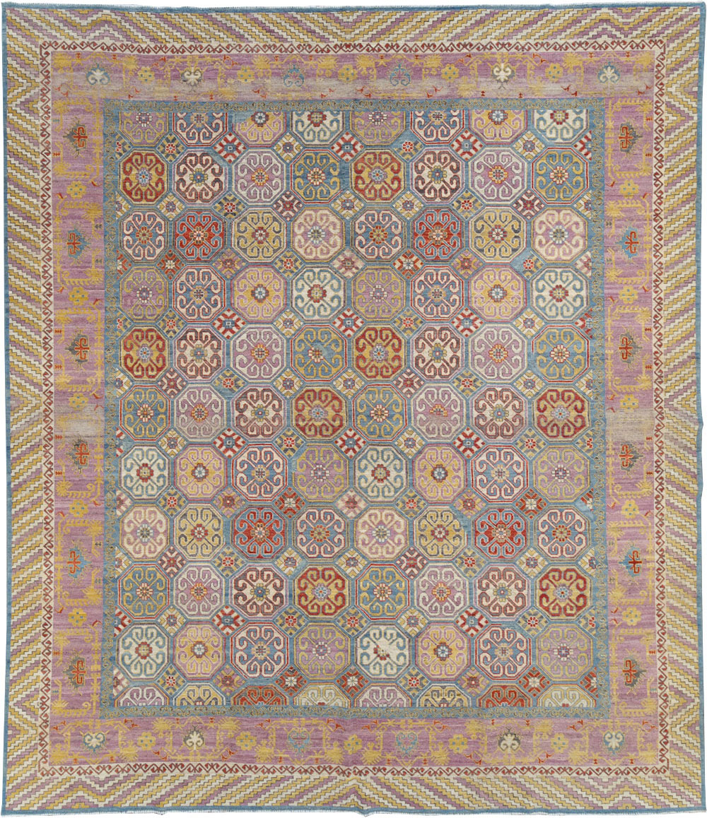 Contemporary East Turkestan Khotan Large Room Size Carpet, No.30930 - Gss