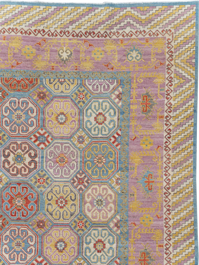 Contemporary East Turkestan Khotan Large Room Size Carpet, No.30930 - Gss