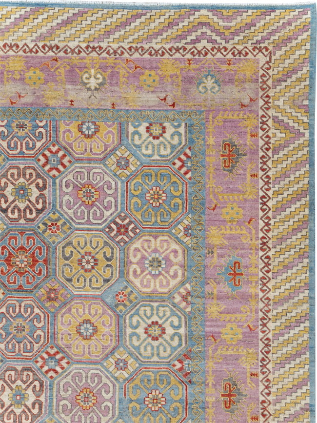 Contemporary East Turkestan Khotan Large Room Size Carpet, No.30930 - Gss